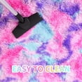 thumbnail image 7 of Junovo Fluffy Oval Rug Soft Tie Dye Area Rugs Shaggy Colorful Carpet Plush Bedside Carpet for Teen Dorm Baby Nursery,2.6 x 5.3ft,Hot Pink, 7 of 7
