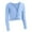 Blue, variant on Tween Girls Long Sleeve Blouse Solid Ballet Wrap Top Dance Sweater, Sizes 12-13