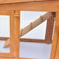thumbnail image 4 of vidaXL Large Rabbit Hutch Small Animal House Pet Cage with Roofs Wood, 4 of 5