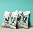 thumbnail image 4 of Flying Birds Indoor/Outdoor Pillow with Removable Cover in Off-White Green Gray26x26, 4 of 4