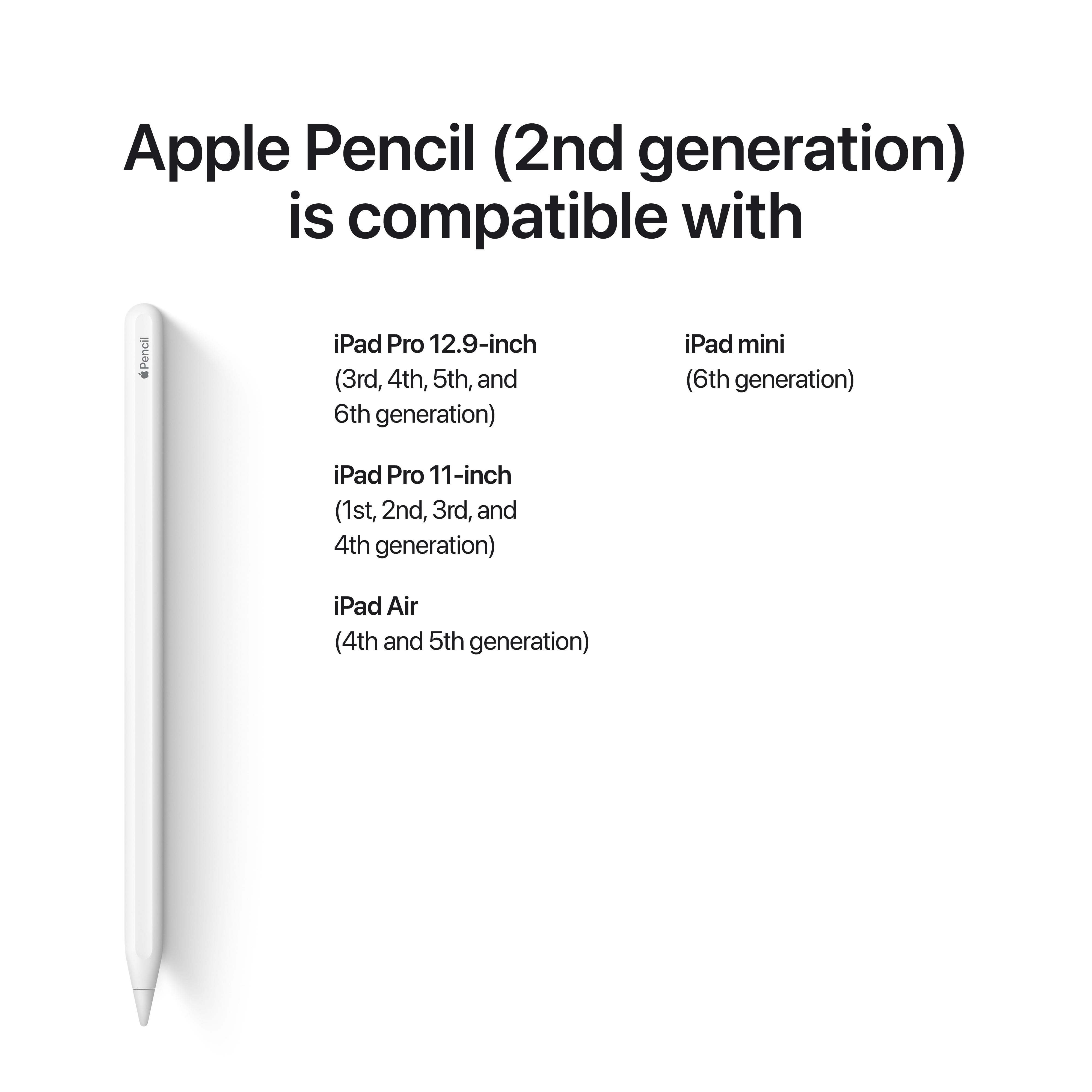 Apple Pencil (2nd Gen): Magnetic Writing Stylus Pen with