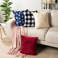 thumbnail image 5 of PAVILIA Holiday Throw Pillow Covers 20x20 Set of 2, Decorative Pillow Cases Bed Sofa Couch, Christmas Winter Accent Decor Cushion Bedroom Living Room, Velvet Square Euro Sham Covers, Snowflake Blue, 5 of 8