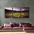 thumbnail image 4 of 3 Panel Denver Canvas Wall Art American Soccer Prints Sports Artwork Wall Decor Stadium Picture Canvas Art for Bedroom Living Room Broncos Stadium Paintings Posters Framed Ready to Hang (42"Wx20"H), 4 of 5
