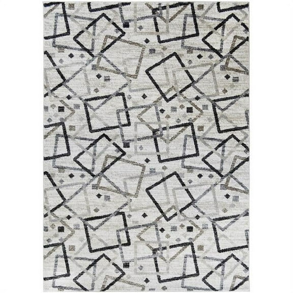Mayberry Rug AU9812 5X8 5 ft. 3 in. x 7 ft. 3 in. Augusta Town Square Area Rug, Multi Color