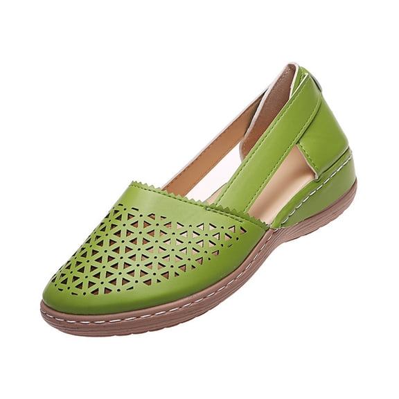 Women's Closed Toe Sandals Orthopedic Wedge Casual Hollow Out Flats with Arch Support Comfortable Orthotic Slip-On Walking Shoes Non Slip Breathable Sandals for Summer Beach Outdoor Daily Wear,41