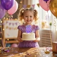 thumbnail image 5 of Number Birthday Candle, Glitter Purple Crown, 1 Piece, Suitable for Fifth Birthday Party Cake Decoration, 5 of 5