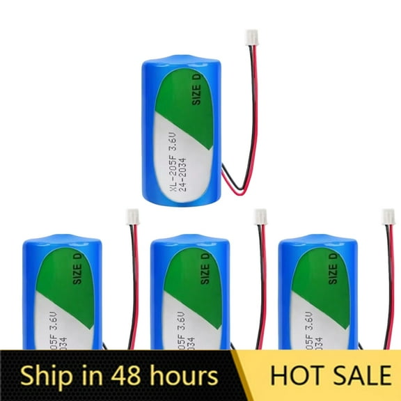 US STOCK   4PCS XL-205F 3.6V D 19000MAH Battery with 2.54 Plug PLC Memory Backup Power Supply Brand New