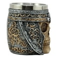 thumbnail image 2 of Ebros Royal Fleur De Lis Centurion Helmet Skull Coffee Mug 11oz Beer Stein Tankard Medieval Sculptural Decor Figurine, 2 of 4