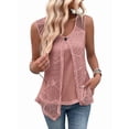 thumbnail image 2 of Womens Loose Fit Casual Flowy Tank Tops Sleeveless Summer Tops Clothes Outfits 2025 Pale Pinkish Gray M, 2 of 6
