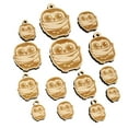 thumbnail image 1 of Cute Little Owl with Big Scarf Wood Mini Charms Shapes DIY Craft Jewelry - No Hole - 16mm (22pcs), 1 of 7