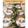 thumbnail image 4 of 13 Inch Round Placemats Set of 6, Thanksgiving Non Slip Heat Insulation PP Table Mats, Fall Maple Lea Farmhouse Autumn Washable Place Mats for Kitchen Dining Party Table Decor, 4 of 7
