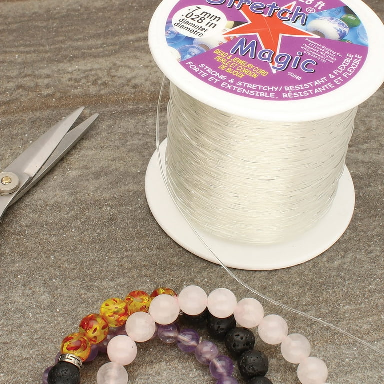 Stretch Magic Bead & Jewelry Cord - Strong & Stretchy, Easy to Knot - Clear  Color - 0.8mm Diameter - 100-meter (328 ft) Spool - Elastic String for  Making Beaded Jewelry 