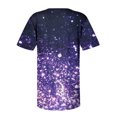 thumbnail image 5 of CEHVOM Mode Femme Décontractée Imprimé Col Rond Ample Manches Courtes T-shirt Haut Blouse Chandail Liquidation, 5 of 5