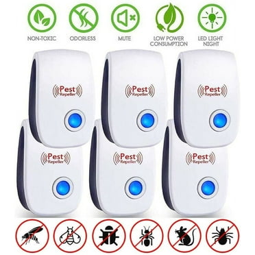 Ultrasonic Pest Repeller 6 Pack Pest Repellent, Pest Control Plug in Indoor Pests for Mosquito, Insects,Cockroaches, Rats, Bug