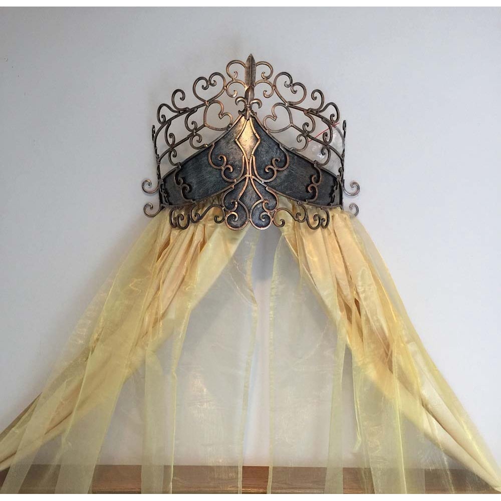 Octorose Metal Wall Teester Bed Canopy Drapery Bed Crown Hardware
