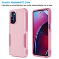 thumbnail image 3 of For Moto G pure/ G Power（2022）Case, 2 in 1 Hard PC Phone Case for Moto G pure/ G Power（2022）, Rubber & Rugged Shockproof Full Body Protection Case Cover-Black, 3 of 8