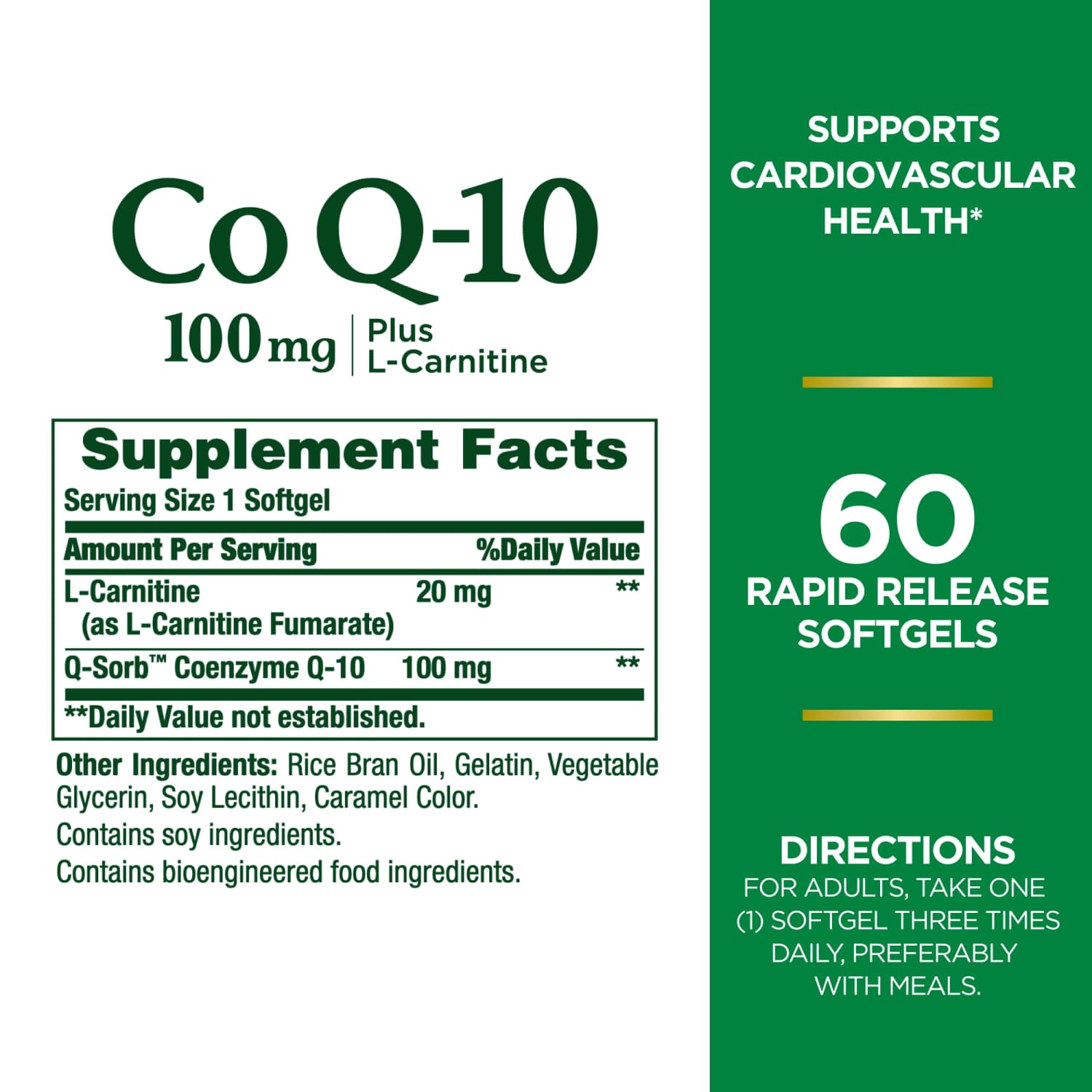 Natures Bounty CoQ10 100 mg + L-Carnitine Softgels Nigeria