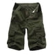 thumbnail image 2 of Mens Shorts Carga Estilo Recortado con Bolsillos de Botón de Cremallera, Pantalones Cortos Casuales de Poliéster Sólido para Hombre, 2 of 4