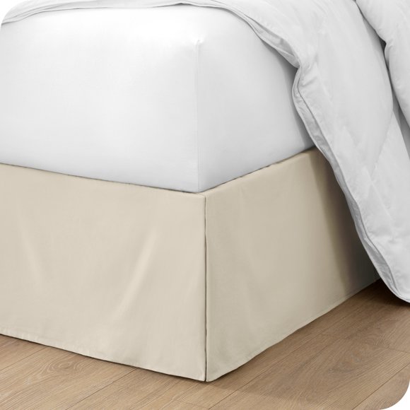 Bare Home Double Brushed Bed Skirt - Premium 1800 Collection - 15-inch Drop - California King, Sand