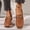 Brown, variant on Slip on Shoes Women Chain Decor Slip on Shoes Moc Toe Loafer Shoes Office Work Travel Walking Nursing Daily Casual Comfortable Footwear Blue 37