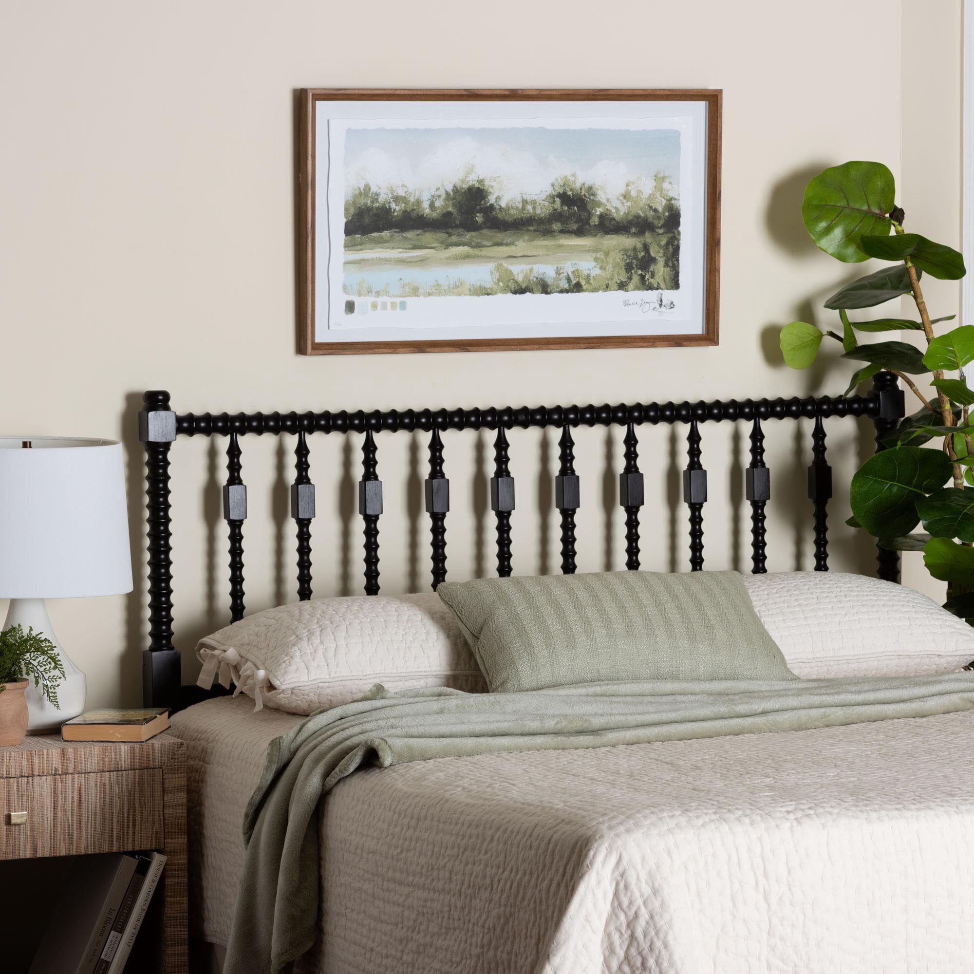 Baxton Studio Juliette Traditional Headboard, Full, Black