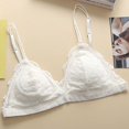 thumbnail image 7 of Jinhomg Women's Lace Bralettes Triangle Wireless Bras with Adjustable Straps V Neck Soft Unpadded Scalloped bras White 808590CD, 7 of 7