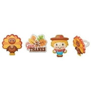 Harvest Friends Fall Thanksgiving Cupcake Rings - 24 pc