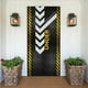 thumbnail image 3 of Papel tapiz de puerta analógico negro, estilo tecnológico moderno, pegatinas murales autoadhesivas de PVC para dormitorio, sala de estar y hogar, 3 of 5