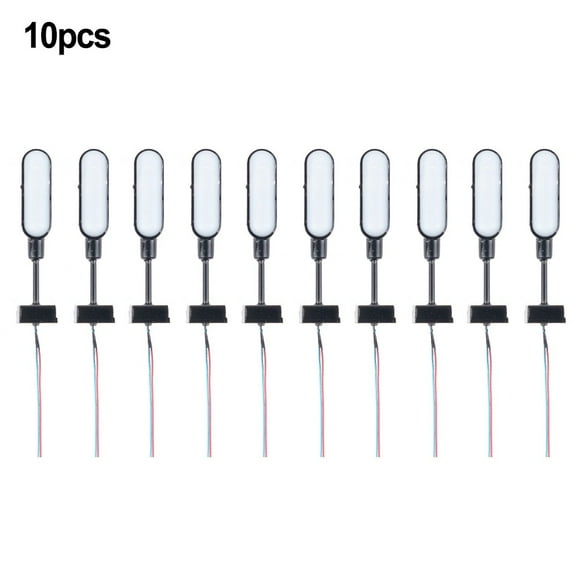 10x Modèle de Feux de Chemin de Fer Treillis Mât Lumière Piste N Kit Plate-Forme Lumière LED 28mm