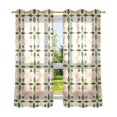 thumbnail image 6 of Yayeee Window Curtains Light Filtering 63"x52" Grommet Panel Pair Home Living Room Decor, Retro Black Stars, 6 of 7