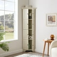 thumbnail image 4 of Toauuo 72" 4-Tier Corner Kitchen Pantry Storage Cabinet - 8 Doors, Tall Corner Cabinet with Shelves, Farmhouse Style for Bathroom, Living Room, Kitchen, 4 of 21