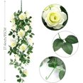 thumbnail image 5 of Ramo Blanco Flor Artificial Planta Artificial Al Aire Libre Interior, Guirnalda De Plástico Hiedra Falsa Decoración De Plantas Que Caen para Bodas Balcón Pared Jardín Colgante JM, 5 of 5