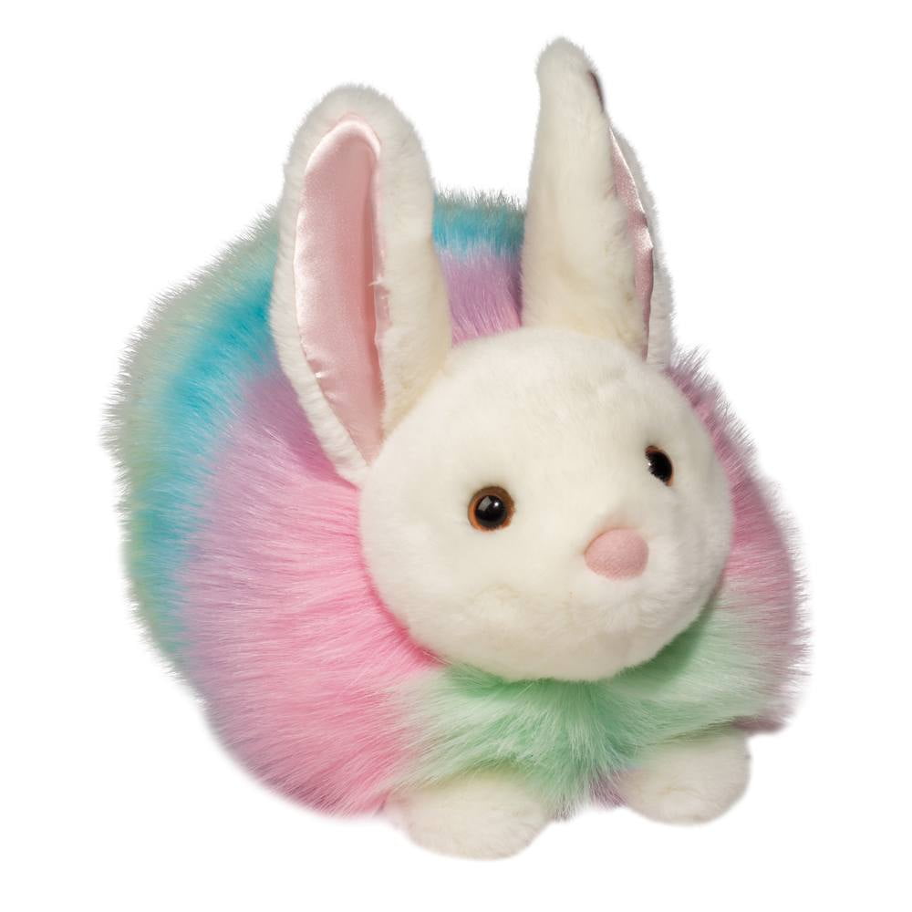 stuffed rainbow bunny