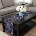 thumbnail image 4 of Abstract Blue Gold Table Runner 90 Inches Long, Luxurious Traditional Flower Leaf Kitchen Coffee Dining Table Decoration for Home Party Birthday Wedding Home Decor 13x90 Inches, 4 of 8