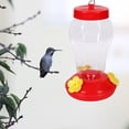 thumbnail image 4 of Plastic Hanging Hummingbird Feeders Birds Water Dispensers Transparent Feeding Stations Ports Easy Cleaning Filling Containers for Outside Home Outdoor Garden Patio Gift Decoration Supplies Pack of 2, 4 of 7
