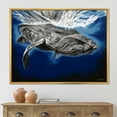thumbnail image 2 of Designart 'Close Up Portrait Of A Humpback Whale' Nautical & Coastal Framed Canvas Wall Art Print, 2 of 5