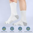 thumbnail image 6 of 6 Pairs 9-12 Breathable Athletic Socks Elastic Mesh Cushion Running Performance Crew Socks for Men Women Fashion Accessories, 6 of 8