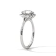 thumbnail image 3 of Vintage-Inspired Floral Moissanite Ring 14K White Gold Plated, 3 of 3