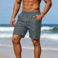 thumbnail image 6 of Hurxie Men's Athletic Shorts Bodybuilding Workout Gym Shorts with Pockets Gray,L, 6 of 7