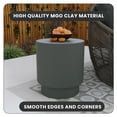 thumbnail image 5 of LeisureMod Modern Side Table Round Fiberstone Top Accent End Table for Home, Outdoor Patio, Living Room Sofa, Weather-Resistant, Eden Series in Grey, 5 of 11