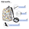 thumbnail image 5 of Naloa Canvas Backpack for Men Women Flowers Butterfly Print Rucksack Casual Travel Daypack Large and Small Durable College Tote Satchel Bookbag for Teens, 5 of 8