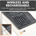 thumbnail image 4 of X9 Wireless Ergonomic Keyboard with Cushioned Wrist Support - Type Comfortably Longer - Wireless Split Keyboard for Laptop, PC & Chrome Computer with 110 Ergo Keys & 5ft Cable, 4 of 4