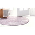 thumbnail image 3 of Unique Loom Indoor Round Traditional Vintage Area Rugs Purple/Off-White, 3' 3 x 3' 3 Round, 3 of 9