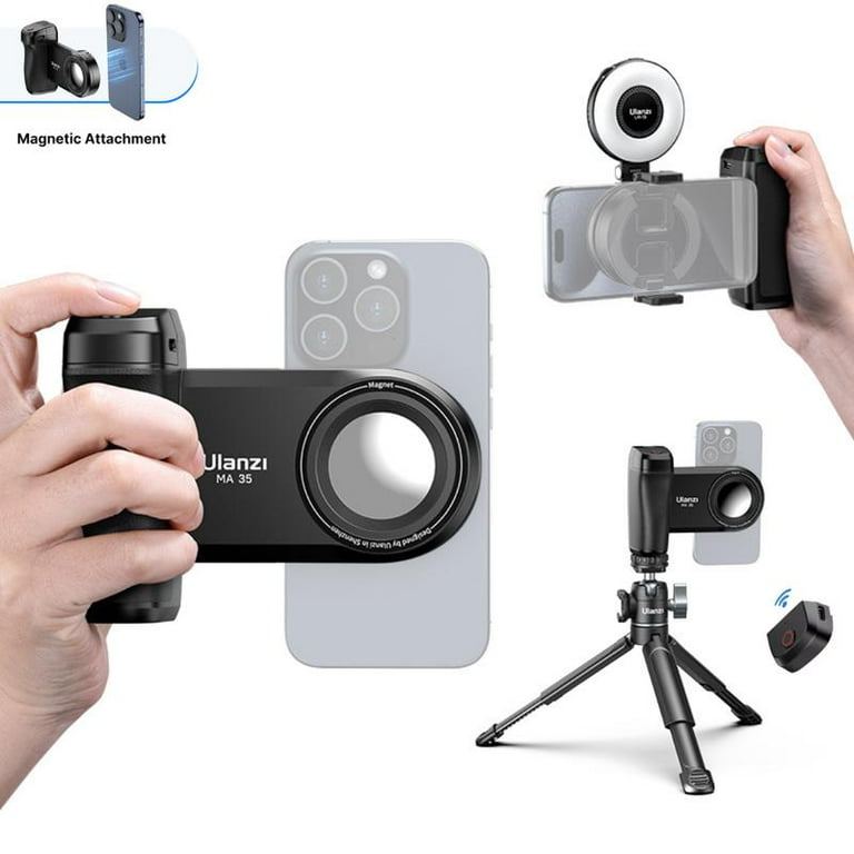 ULANZI Phone Camera Grip MA35, 2-in-1 Magnetic Phone Clip Camera