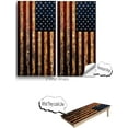 thumbnail image 3 of Cornhole Board Vinyl Wrap Decals (Set of 2) Patriotic Bean Bag Toss Wrap Stickers (Rustic Wood), 3 of 6