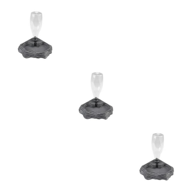 Justharion Water Dispensers Ensuring Hydration For Reptile Pets Suitable For Small Animals Grey 3Set
