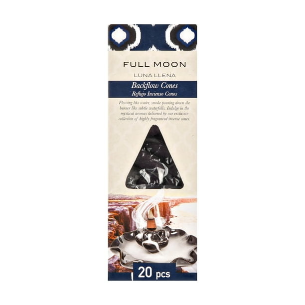 Flora Classique Backflow Full moon Scented Incense Cones, Count Moon