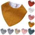 thumbnail image 3 of Zwiiyzr Baby Bandana Cotton Drooling Bibs Soft Solid Infant Bib Adjustable Snaps Saliva Towels for Toddler 0-36 Months Gray, 3 of 5