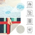 thumbnail image 3 of Yayeee Bath Rug for Bathroom Floor Non Slip Rectangle Fluffy Soft Absorbent Mat, 16"x24", Green Plaid, 3 of 7
