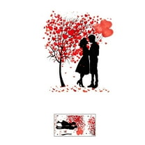 Cling Valentine's Day Heart Decals for Window and Wall Decor, No Required Holiday Stickers, Romantic Room Decoration for Home and Office to Celebrate Day of Love